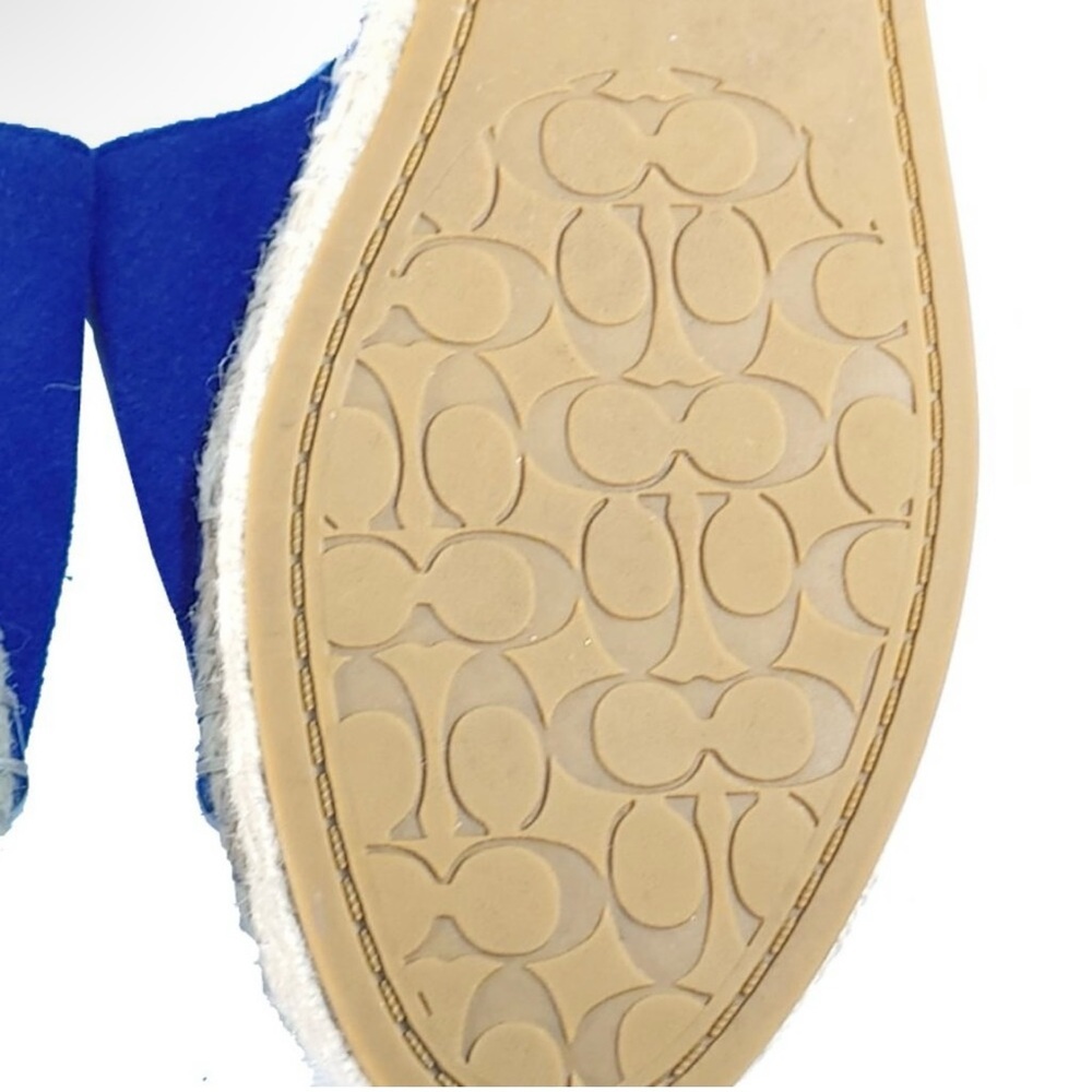 Coach Blue Espadrille Slides - Picture 8 of 11